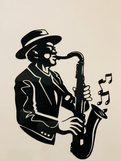 Elegant saxophone wall mirror