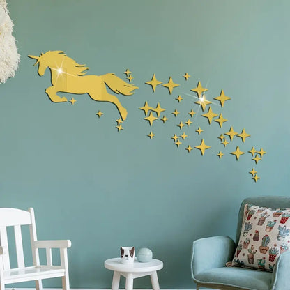 Unicorn acrylic wall mirror for kids