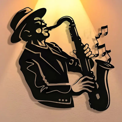 Elegant saxophone wall mirror